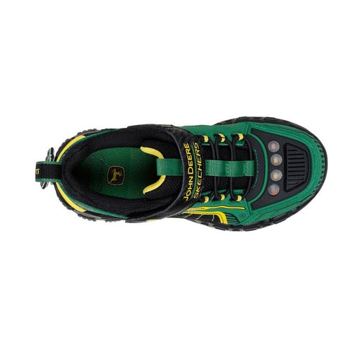 Skechers Boys Youths John Deere Sneakers Rugged Brights Light Ups Green