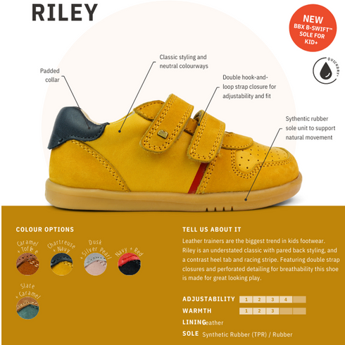Bobux Kids IWalk IW Riley Sneaker Caramel Tan 638112