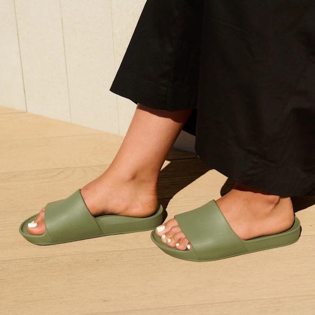 Archies Arch Support Slide Khaki Olive