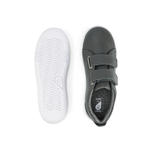 Bobux Kids + Plus Grass Court Smoke Grey Velcro Trainers 832446