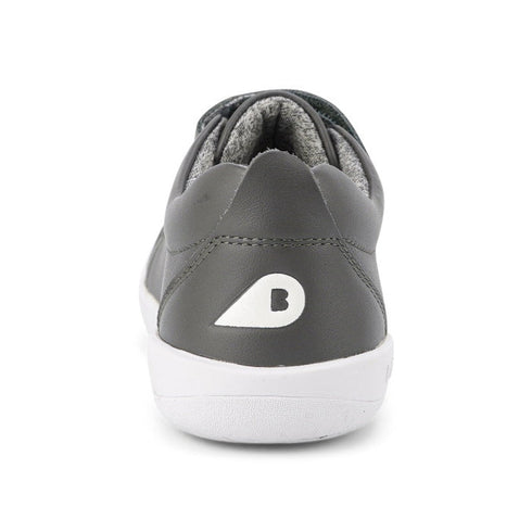 Bobux Kids + Plus Grass Court Smoke Grey Velcro Trainers 832446