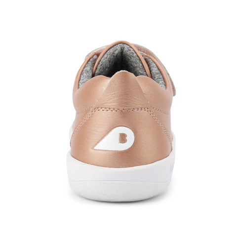 Bobux Kids + Plus Grass Court Rose Gold Velcro Trainers 832455