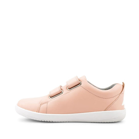Bobux Iwalk Grass Court Seashell Pink Leather Trainer 633724/633741