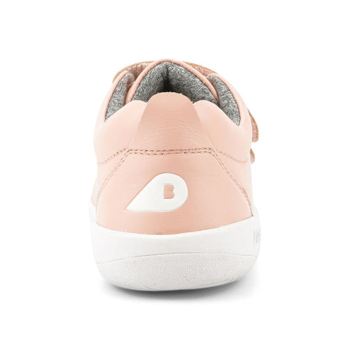 Bobux Iwalk Grass Court Seashell Pink Leather Trainer 633724/633741