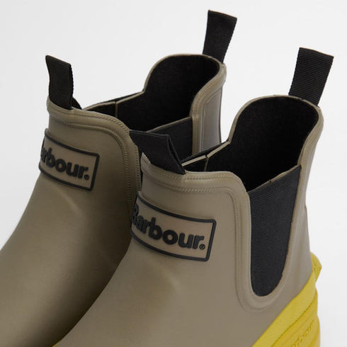 Barbour Nimbus Dusky Green Lime Chelsea Wellingtons Womens Rainboot
