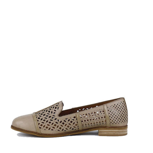 Bay Lane Bayliss Latte Leather Womens Loafer Flat Summer Shoe