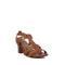Bay Lane Nickel Tan Womens Leather Heeled Sandal