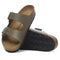 Birkenstock Arizona Smooth Natural Leather Concrete Grey Regular Width