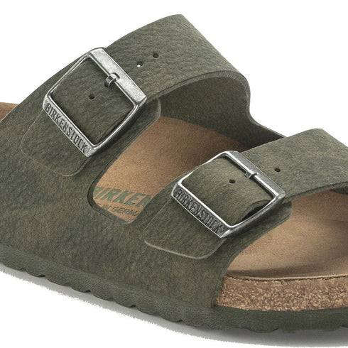 Birkenstock Arizona Birki Vegan Synthetic Desert Dust Thyme Green Regular Width