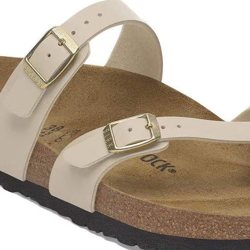 Birkenstock Mayari Birko Flor Sandcastle Off White Regular Width