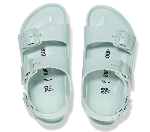 Birkenstocks Kids Surf Green Milano EVA Sandal Narrow Width