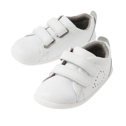 Bobux Step Up Grass Court Trainer Optical White First Shoes