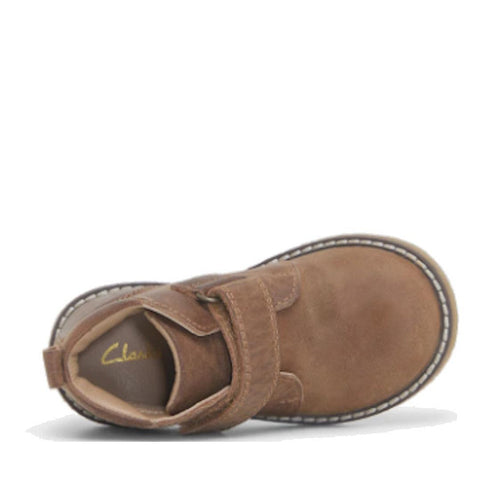 Clarks Charlie Tan Toddlers Leather Boot