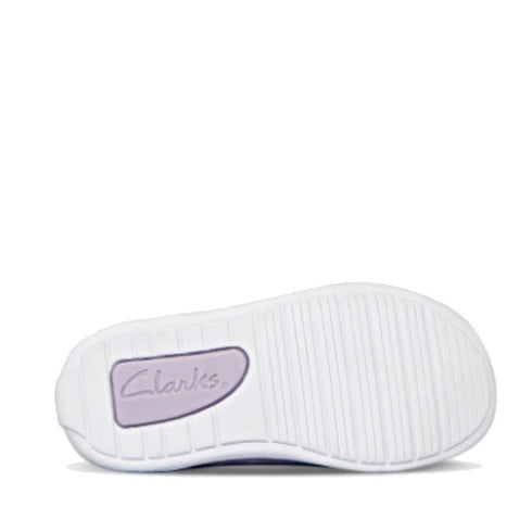 Clarks Toddlers Macy Lilac Leather Trainer