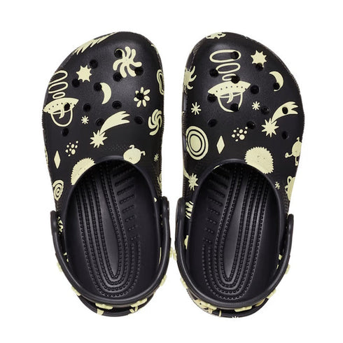 Crocs Kids - Youths Classic Glow Space Clog K Black Sandal