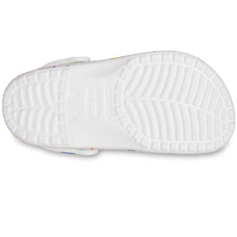 Crocs Kids - Youths Classic Clog K Doodle Print White Multi Sandal