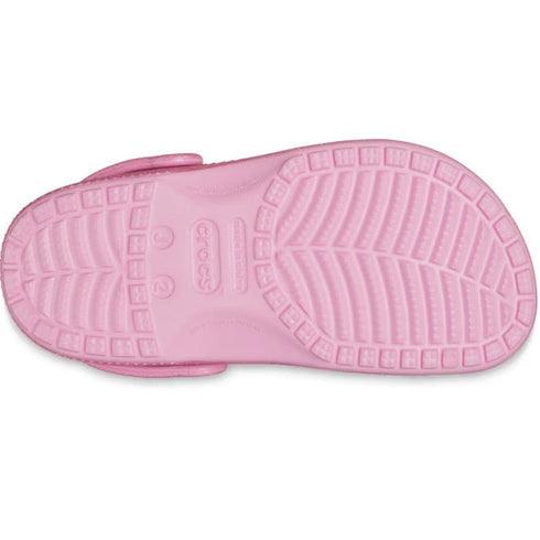 Crocs Kids Youths - Pink Tweed Shimmer Glitter Clog Classic K