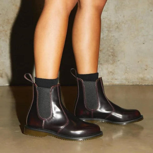 Dr Martens Flora Chelsea Boot Womens Cherry Red Arcadia