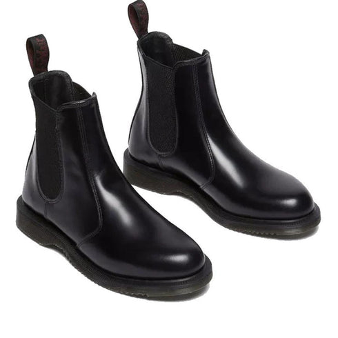 Dr Martens Flora Chelsea Womens Boot Black Polished Smooth