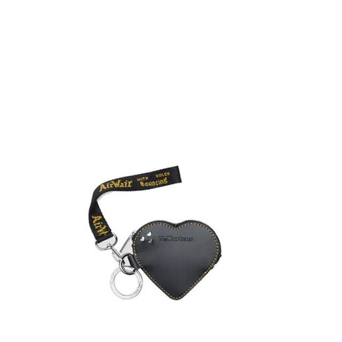 Dr Martens Heart Purse Keyring Black Kiev Leather Bag Charm