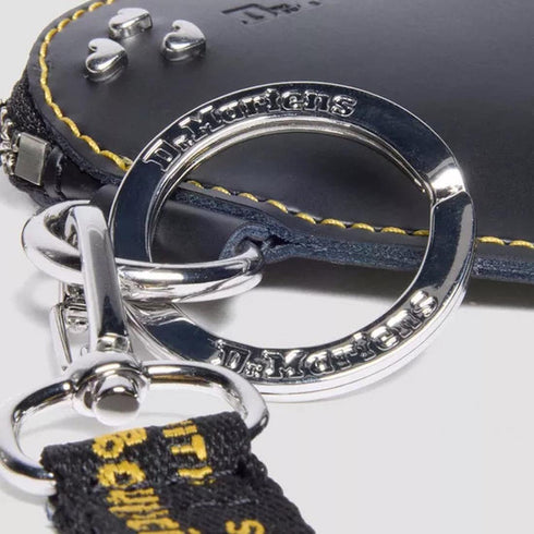 Dr Martens Heart Purse Keyring Black Kiev Leather Bag Charm