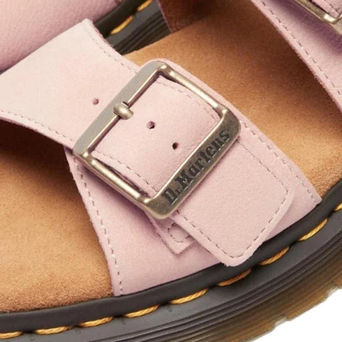 Dr Martens Josef Slide Sandal Milled Nubuck Powder Pink
