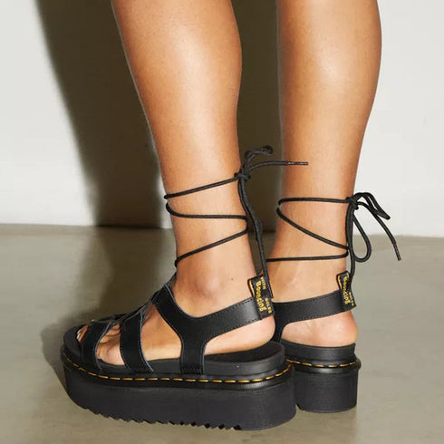 Dr Martens XL Nartilla Platform Gladiator Sandal Black Athena CLEARANCE Last One