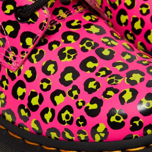Dr Martens 1460 Loud Leopard Clash Pink 8 Eye Boot CLEARANCE