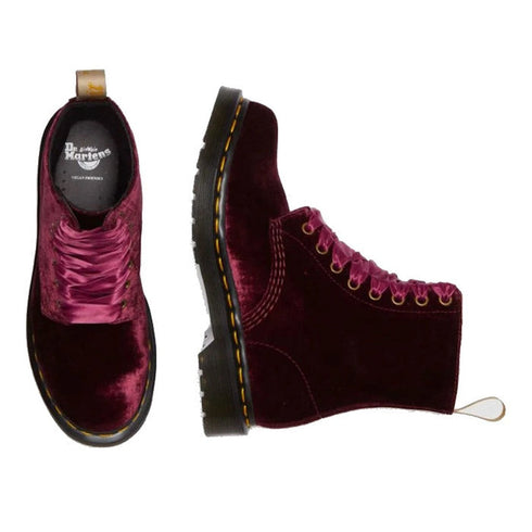 Dr Martens 1460 Vegan Pascal Cherry Red Velvet 8 Eye Boot
