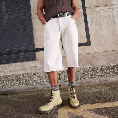 Dr Martens 1460 Smooth Pale Olive 8 up Leather Boot