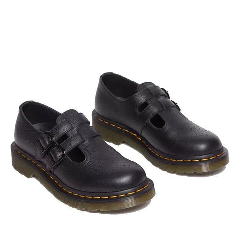 Dr Martens 8065 2 Strap Mary Jane Black Virginia Soft Leather