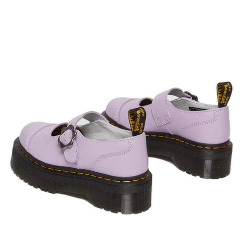 Dr Martens Addina Lilac Flower Buckle Mary Jane Quad Platform CLEARANCE