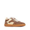 EOS Antigona Pecan Leather Lace up Trainer