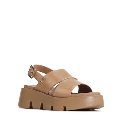 EOS Kaily Womens Desert Leather Chunky Dressy Sandal w/Back Strap