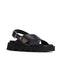 EOS Monnis Black Womens Leather Sandal