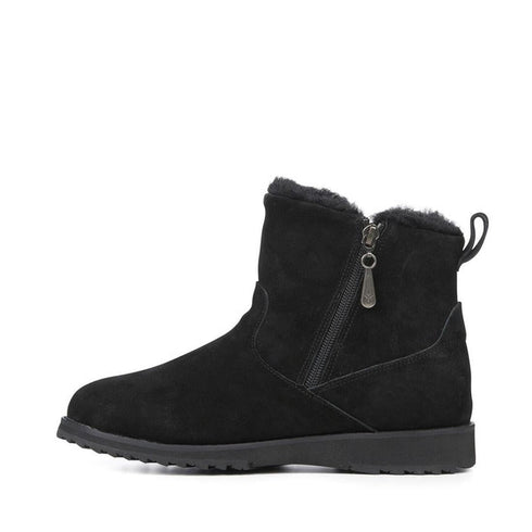 Emu Beach Mini 2.0 Black Suede Wool Boot