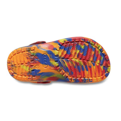 Crocs Kids - Marbled Clog Sandal Orange Zing Youths