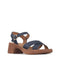Los Cabos Alegra Navy Wedge Platform Backstrap Sandal