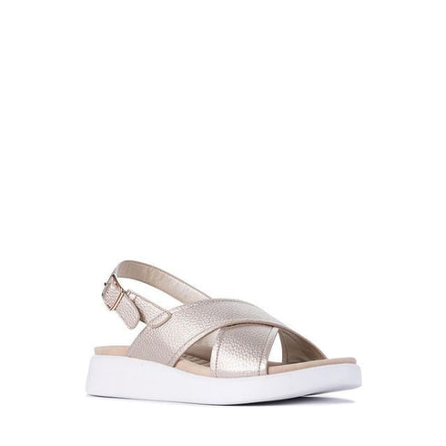 Los Cabos Bogota Gold Womens Summer Sandal Bakc Strap