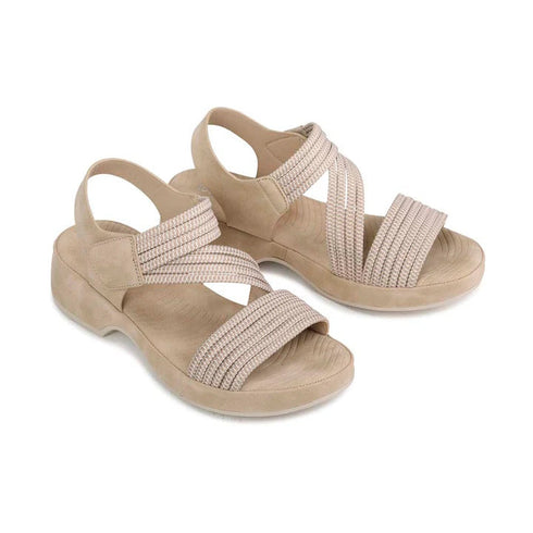 Los Cabos Sportz Sandal with Heel and Back Strap Taupe