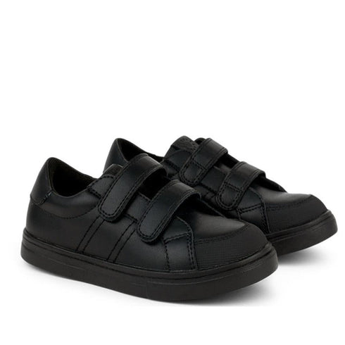 Pretty Brave Atlas Trainer Black Leather School Shoe