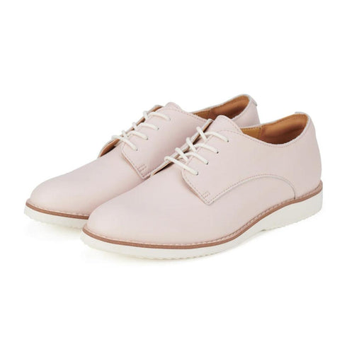 Rollie Womens Derby Rec Snow Pink Leather Shoe