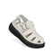 Rollie Womens Hyde Fisherman Bone Black Leather Sandal