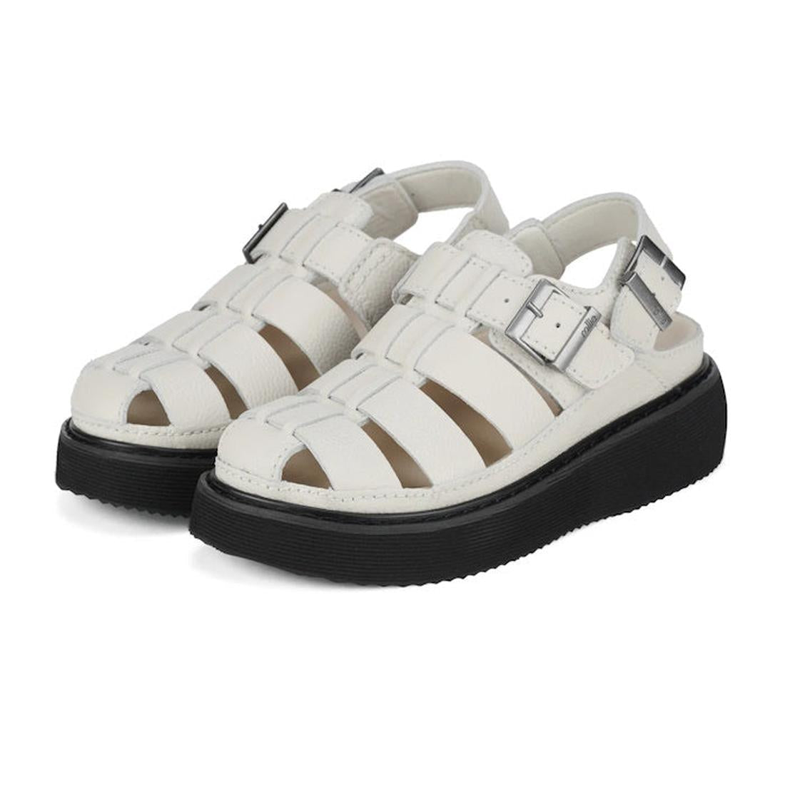 A pair Rollie Hyde Fisherman sandals with black soles on a white background, showing the outer foot side of the left foot with 2 buckle strap visable in the heel and ankle area.,
9781760788933,
9781760788940,
9781760788957,
9781760788964,
9781760788971,,