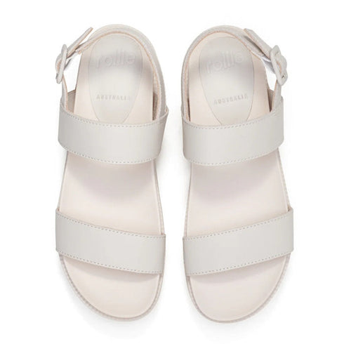 Rollie Womens Zeze Wedge Strap All Oat Leather Sandal
