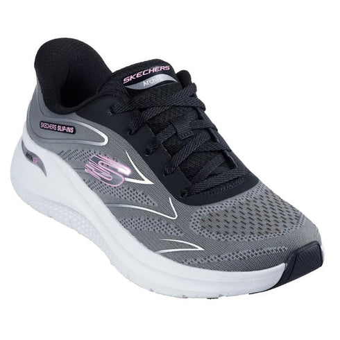 Skechers Womens Arch Fit 2.0 Slip Ins Sleek Stride Black Pink