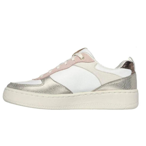 Skechers Sport Court 92 Sheer Shine White Pink Gold