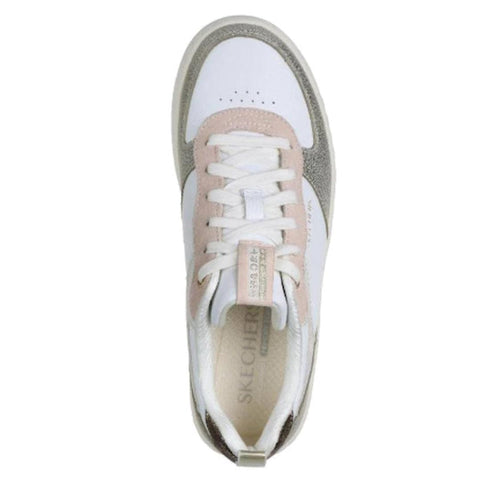 Skechers Sport Court 92 Sheer Shine White Pink Gold