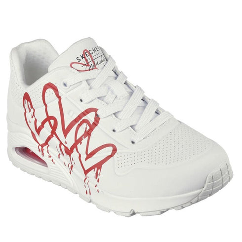 Skechers Uno X JGoldcrown White Red Trainer CLEARANCE