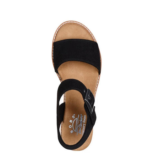 Skechers Bobs Womens Desert Kiss Serendipitous Black WIDE Sandal